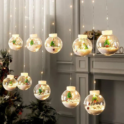 OFERTA EXCLUSIVA- CORTINA DE NAVIDAD🎅🏻 ESFERAS DE LUZ LED✨