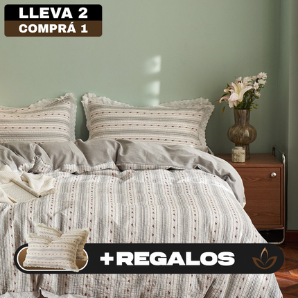 Ropa de Cama Completa Estampada en Algodón y Poliéster