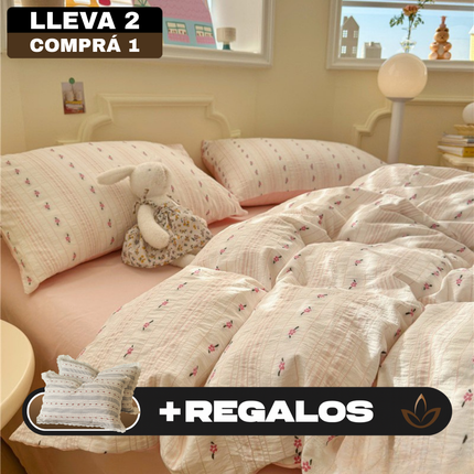 Ropa de Cama Completa Estampada en Algodón y Poliéster