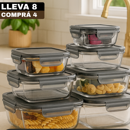 Recipientes Herméticos de Vidrio Templado